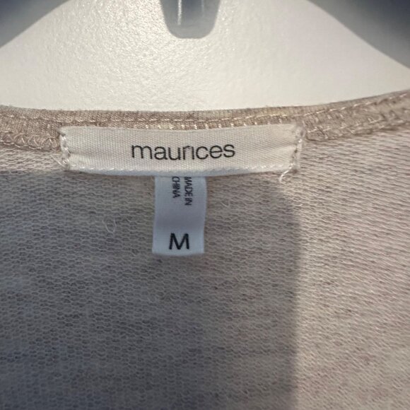 Maurices Womens Open Front Cardigan Sweater With Tab Sleeves Medium Cotton & Pol - Picture 5 of 12